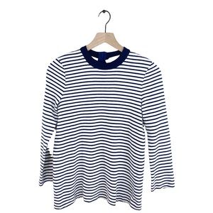 A.L.C. Blue and Cream Striped Knit Top Size Small